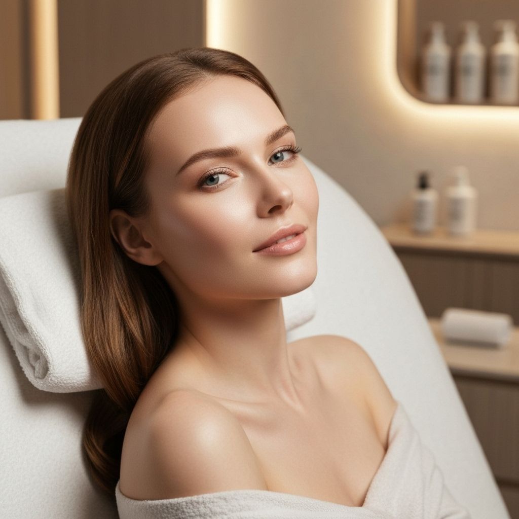 Luxury aesthetic clinic atmosphere